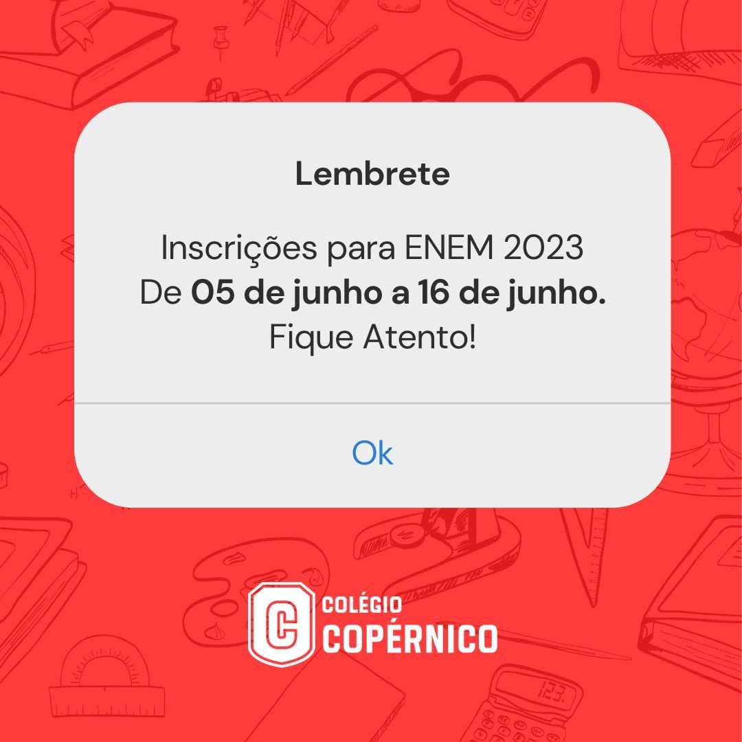 Estão abertas as inscrições do ENEM 2023