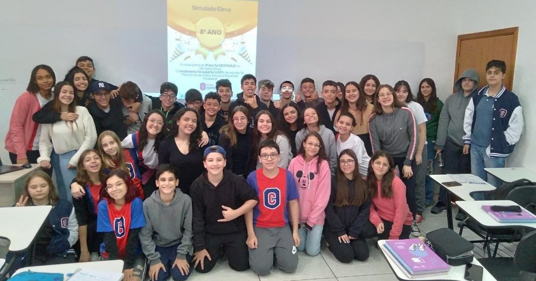 Alunos comemoram resultados do Simulado do 1º Bimestre